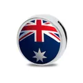 8mm Australia flag zinc alloy charm slide bead for wristband decoration - Australia & Oceania Flags Series 1 / 8mm