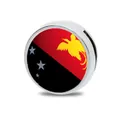 DIY 8mm zinc alloy slide charm featuring the Papua New Guinea flag for wristband straps - Australia & Oceania Flags Series 2 / 8mm