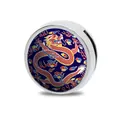 Ciondolo scorrevole da 8mm in lega di zinco con motivo drago cinese tradizionale - Palla Bandiera Otto Bandiere 1 / 8mm