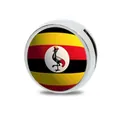 Charm da 8mm in lega di zinco con bandiera dell'Uganda per bracciali e cinture fai-da-te - Serie 1 Bandiere Africane / 8mm