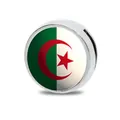 Charm a scorrimento bandiera Algeria 8mm in lega di zinco per braccialetti e cinture fai da te - Palla Bandiera Paesi Africani 2 (Algeria) / 8mm