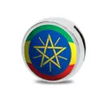 Charm scorrevole 8mm in lega di zinco bandiera Etiopia per gioielli bracciale DIY - Palla Bandiera Paesi Africani 3 (Etiopia) / 8mm