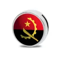 Perla scorrevole rotonda da 8mm in lega di zinco con bandiera dell'Angola per fai da te - Palla Bandiera Paesi Africani 4 (Angola) / 8mm