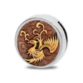 Traditional Chinese style golden phoenix charm bead for DIY personalized bracelet accessories - Golden Phoenix Cloud Style (D-032)