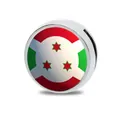 Ciondolo scorrevole rotondo da 8 mm in lega di zinco con bandiera del Burundi per DIY - Palla Bandiera Paesi Africani 6 (Burundi) / 8mm
