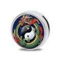 Chinese style Yin-Yang dragon bead for DIY bracelets jewelry accessories - Azure Dragon Tai Chi Style (D-043)