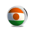 Charm rotondo bandiera Niger per bracciale 8mm in zinco - Palla Bandiera Paesi Africani 10 (Niger) / 8mm