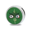Chinese style nine-tailed fox mask bead charm in green enamel finish for DIY bracelets - Green Fox Fairy Style (E-001)