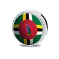 Ciondolo da 8mm in lega di zinco con vivace motivo della bandiera della Dominica DIY - Serie 4 Bandiere Americane / 8mm