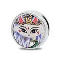 Elegant Chinese style nine-tailed fox goddess charm bead for DIY jewelry and bracelets - Painted Fox Fairy Style (A-048)
