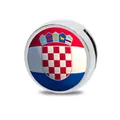 Ciondolo scorrevole in lega di zinco da 8mm con bandiera della Croazia per cinturini fai da te - Serie 9 Bandiere dell'Europa / 8mm