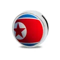 Ciondolo da 8mm in lega di zinco con bandiera della Corea del Nord per cinturini fai-da-te - Palla Bandiera Corea del Nord (Bandiere Asia Parte 4) / 8mm