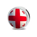 Ciondolo fai-da-te tondo in lega di zinco da 8 mm con bandiera nazionale della Georgia - Palla Bandiera Georgia (Bandiere Asia Parte 6) / 8mm