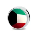 Ciondolo scorrevole da 8mm in lega di zinco con bandiera del Kuwait per bracciali - Palla Bandiera Kuwait (Bandiere Asia Parte 8) / 8mm