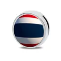 Charm in lega di zinco da 8mm con motivo bandiera Thailandia per braccialetti fai-da-te - Palla Bandiera Thailandia (Bandiere Asia Parte 12) / 8mm