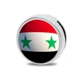 Ciondolo a scorrimento bandiera siriana 8mm in lega di zinco per bracciali DIY - Stile Bandiera Siria (Serie Asia 14) / 8mm