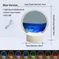 Luz nocturna creativa de arte de arena movediza azul con especificaciones de lámpara - Paisaje de Arena Azul (Interfaz USB) / Atenuación Táctil de Color