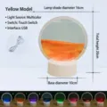 Lámpara de noche creativa de arena movediza amarilla con carga USB y función táctil - Paisaje de Arena Amarillo (Interfaz USB) / Atenuación Táctil de Color