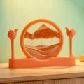 Decoración creativa de arte de arena movediza 3D naranja con base de pulgar hacia arriba - Estilo de Gesto de Pulgar Amarillo / Amarillo
