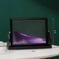 Decoración de arte de arena móvil cuadrada giratoria de 8 pulgadas con arena púrpura y marco - Estilo de Soporte Giratorio Cuadrado de 8 Pulgadas [Morado]