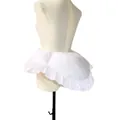 White ruffled bustle pad skirt support cushion displayed on a mannequin SKU shot - 30cm / White
