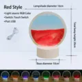 Lampada creativa a sabbie mobili rosse con controllo touch USB da letto - Paesaggio di Sabbia Rosso (Interfaccia USB)