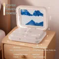 Lámpara de noche multifuncional de arena movediza con carga inalámbrica y puerto Type-C - Edición Carga Altavoz Iluminación (Incluye Bolso) / Azul cielo