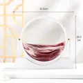 3D Sandkunst-Ornament in weißem Rahmen mit rosa Treibsand, Breite 32,5 cm - Weißer Rahmen (YY-DYZJ) / 12 Zoll / Braun
