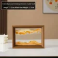 Cuadro de arte de arena móvil 3D con marco de madera dorado, tamaño pequeño - 7 Pulgadas Amarillo