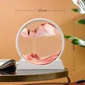 3D bewegendes Sandkunstbild in Rot mit weißem Rundrahmen 25x26cm - 12 Zoll / Weißer Rahmen Rot