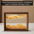 3D Sandkunst Deko Gold, Mittlere Größe mit Holzrahmen für moderne Wohndekoration - 10 Zoll Gelb