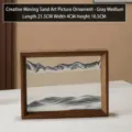 3D Sandkunst-Bilderrahmen in Grau, mittlere Größe, für moderne Wohn- und Bürodekoration - 10 Zoll Schwarz
