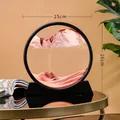 Rotes 3D-Treibsandkunst-Ornament mit schwarzem Rahmen für die Desktop-Dekoration - 12 Zoll / Schwarzer Rahmen Rote Gläser
