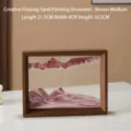 Mittleres braunes 3D-Sandkunst-Bild mit Holzrahmen, entspannende Deko, 21.5x16.5cm - 10 Zoll Kaffee