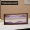 Elegantes 3D-Fließsandbild-Ornament in Lila, große Größe mit natürlichem Holzrahmen - 12 Zoll Violett
