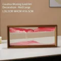 Großes 3D-Fließsandbild-Ornament in minimalistischem Holzrahmen mit roter Sandlandschaft - 12 Zoll Rot