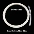 6mm breite weiße kunststoffbeschichtete Stahlstäbchen für Brautkleid-Unterröcke - 1m Verbindungsschlauch / 6mm