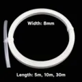 Professionelle 8mm breite weiße Metall Fischbein Stäbchen für Hochzeitskleid Petticoats - 1m Verbindungsschlauch / 8mm