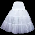 Detailed view of white mini Lolita petticoat with multi-tiered soft tulle layers - White