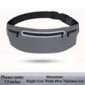 Adjustable grey waterproof sports waist bag for running and fitness training equipment - Gray
