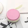 Piccolo portamonete rotondo rosa macaron con cerniera e cinturino per auricolari - Rosso Rosato