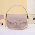 Borsa a tracolla in gelatina beige per bambine con manico e catena dorata alla moda - Grigio