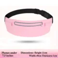 Slim pink waterproof sports running waist pack for smartphones under 7.5 inches size - Pink