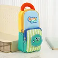 Süßes Federmäppchen im Rucksack-Stil mit Aufnähern und großem Fassungsvermögen - Handheld Frosch (Grün/Mehrfarbig)
