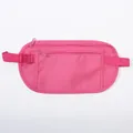 Ceinture de voyage rose ultra-mince et antivol pour ranger vos passeports en sécurité - Style Invisible / Rose rouge