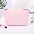 Hochwertige rosa Cord-Kosmetiktasche mit großem Fassungsvermögen und Goldreißverschluss - Hellrosa