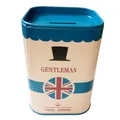 Hucha retro de metal de estilo británico con Union Jack y estampado de Gentleman - Soldier Blue