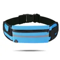 Ceinture de sport bleue étanche avec bande réfléchissante et port pour écouteurs - Type standard / Bleu