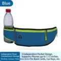 Sac banane de sport bleu étanche avec porte-bouteille pour course et cyclisme - Style avec Porte-Bouteille / Bleu