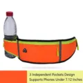 Sac banane de course orange imperméable avec porte-bouteille pour les sports de plein air - Style avec Porte-Bouteille / Orange